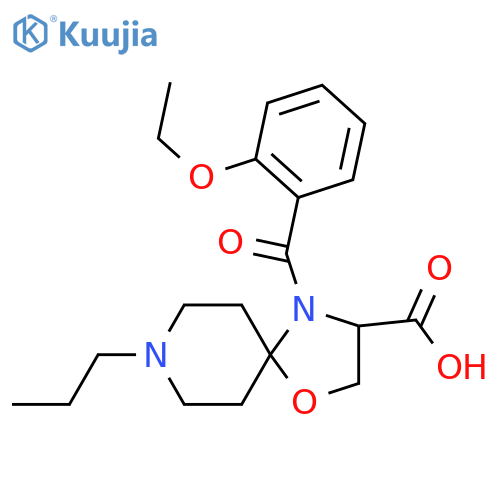 4-(2-Ethoxybenzoyl)-8-propyl-1-oxa-4,8-diazaspiro[4.5]decane-3-carboxylic acid structure