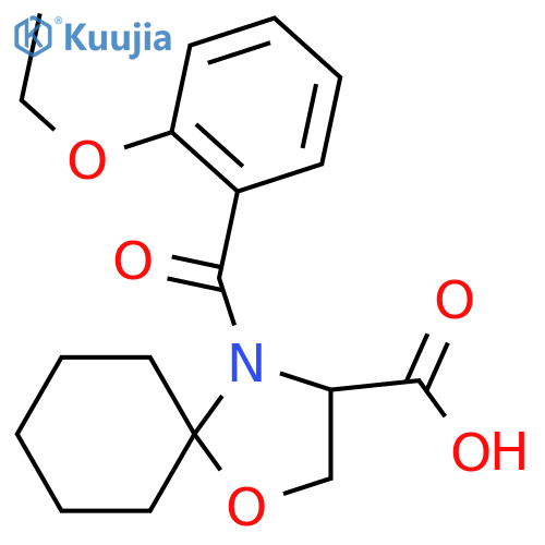 4-(2-Ethoxybenzoyl)-1-oxa-4-azaspiro[4.5]decane-3-carboxylic acid structure