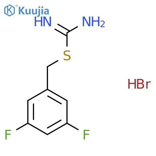 {[(3,5-Difluorophenyl)methyl]sulfanyl}methanimidamide hydrobromide structure