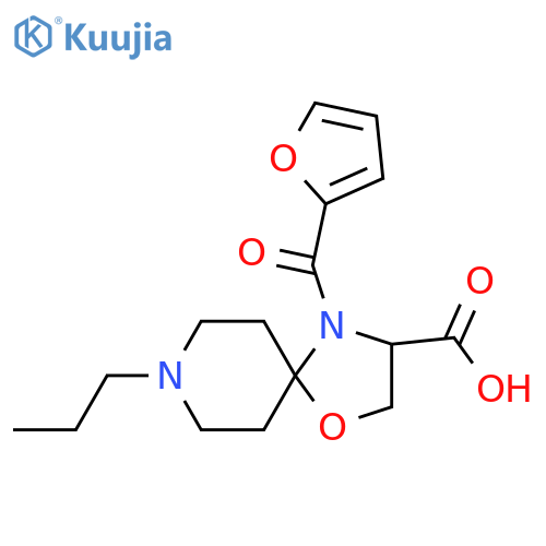 4-(Furan-2-carbonyl)-8-propyl-1-oxa-4,8-diazaspiro[4.5]decane-3-carboxylic acid structure