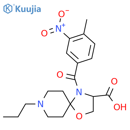 4-(4-Methyl-3-nitrobenzoyl)-8-propyl-1-oxa-4,8-diazaspiro[4.5]decane-3-carboxylic acid structure