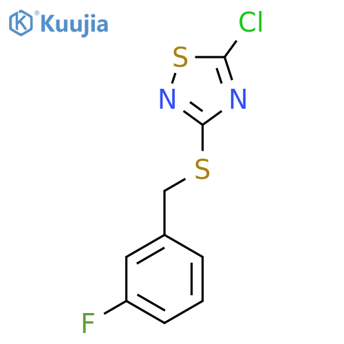 5-Chloro-3-{[(3-fluorophenyl)methyl]sulfanyl}-1,2,4-thiadiazole structure