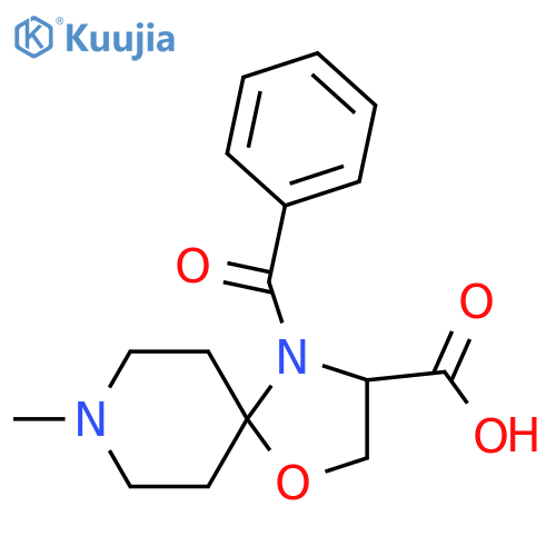 4-Benzoyl-8-methyl-1-oxa-4,8-diazaspiro[4.5]decane-3-carboxylic acid structure