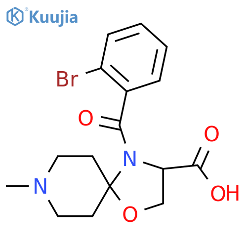 4-(2-Bromobenzoyl)-8-methyl-1-oxa-4,8-diazaspiro[4.5]decane-3-carboxylic acid structure