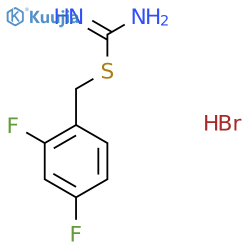{[(2,4-Difluorophenyl)methyl]sulfanyl}methanimidamide hydrobromide structure