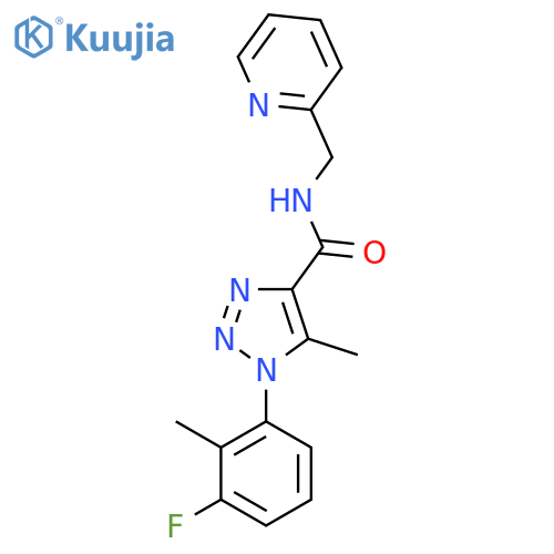 1-(3-fluoro-2-methylphenyl)-5-methyl-N-[(pyridin-2-yl)methyl]-1H-1,2,3-triazole-4-carboxamide structure