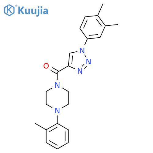 1-[1-(3,4-dimethylphenyl)-1H-1,2,3-triazole-4-carbonyl]-4-(2-methylphenyl)piperazine structure