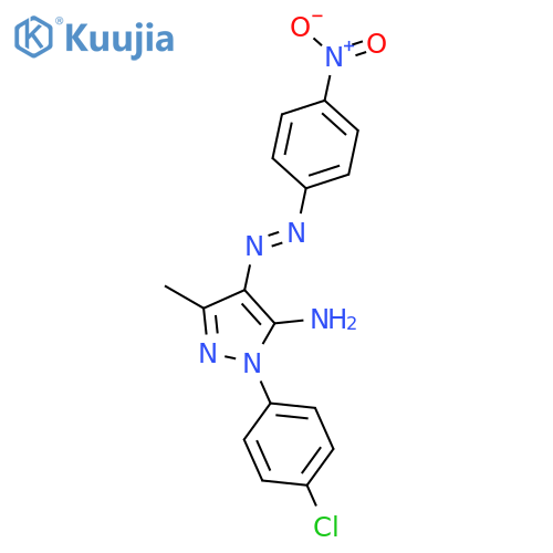 1H-Pyrazol-5-amine, 1-(4-chlorophenyl)-3-methyl-4-[(4-nitrophenyl)azo]- structure