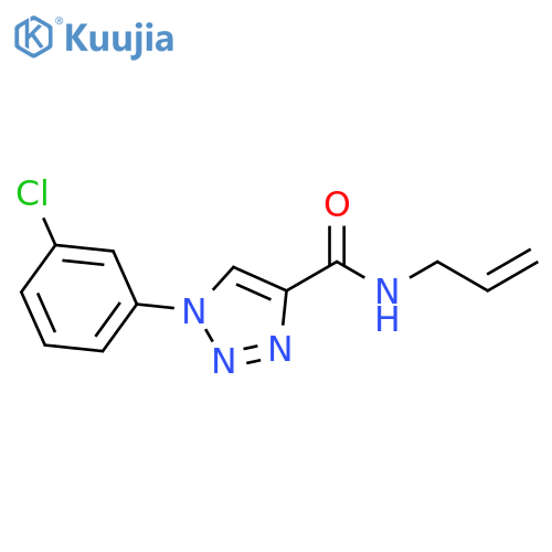 1-(3-chlorophenyl)-N-(prop-2-en-1-yl)-1H-1,2,3-triazole-4-carboxamide structure