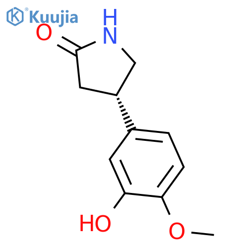 2-Pyrrolidinone, 4-(3-hydroxy-4-methoxyphenyl)-, (S)- structure