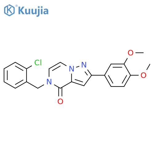 5-[(2-chlorophenyl)methyl]-2-(3,4-dimethoxyphenyl)-4H,5H-pyrazolo[1,5-a]pyrazin-4-one structure