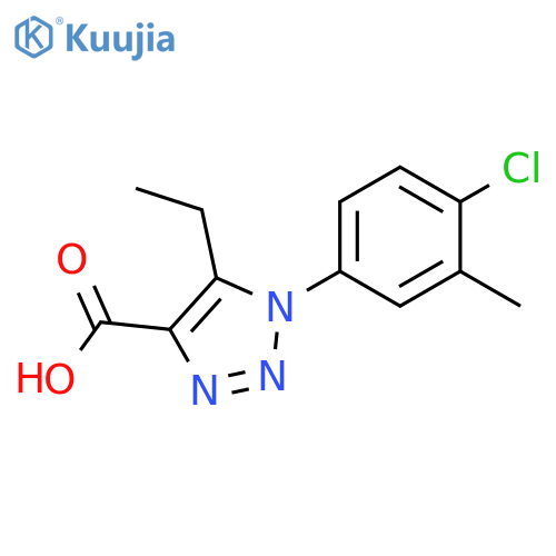 1-(4-chloro-3-methylphenyl)-5-ethyl-1H-1,2,3-triazole-4-carboxylic acid structure