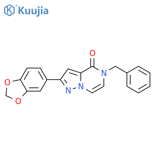 2-(2H-1,3-benzodioxol-5-yl)-5-benzyl-4H,5H-pyrazolo[1,5-a]pyrazin-4-one structure