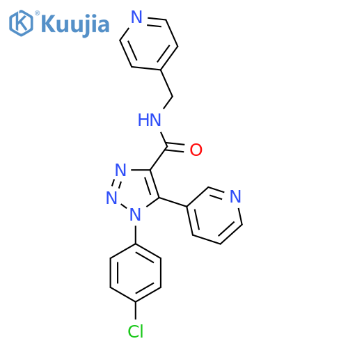 1-(4-chlorophenyl)-5-(pyridin-3-yl)-N-[(pyridin-4-yl)methyl]-1H-1,2,3-triazole-4-carboxamide structure