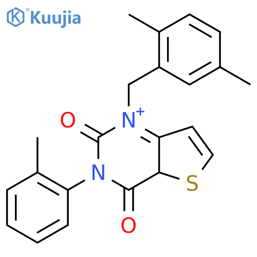 1-[(2,5-dimethylphenyl)methyl]-3-(2-methylphenyl)-1H,2H,3H,4H-thieno[3,2-d]pyrimidine-2,4-dione structure