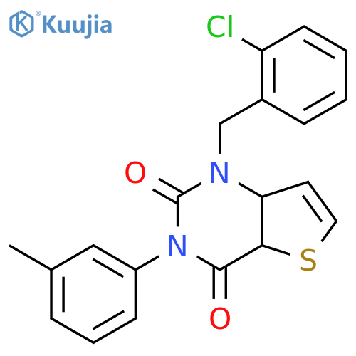 1-[(2-chlorophenyl)methyl]-3-(3-methylphenyl)-1H,2H,3H,4H-thieno[3,2-d]pyrimidine-2,4-dione structure