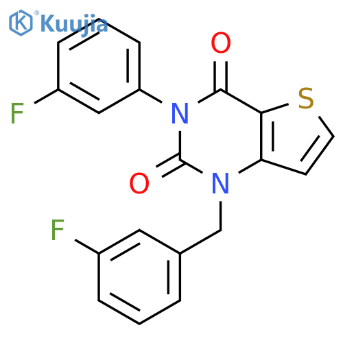3-(3-fluorophenyl)-1-[(3-fluorophenyl)methyl]-1H,2H,3H,4H-thieno[3,2-d]pyrimidine-2,4-dione structure