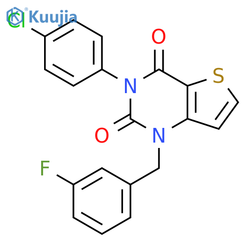 3-(4-chlorophenyl)-1-[(3-fluorophenyl)methyl]-1H,2H,3H,4H-thieno[3,2-d]pyrimidine-2,4-dione structure