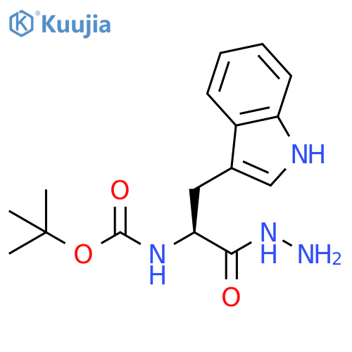 L-Tryptophan, N-[(1,1-dimethylethoxy)carbonyl]-, hydrazide structure