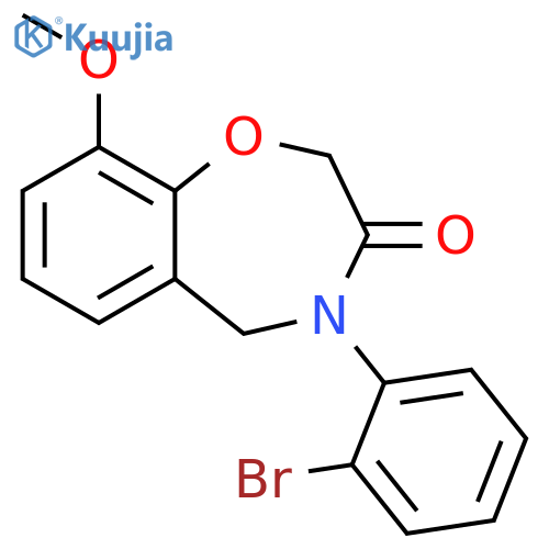4-(2-bromophenyl)-9-methoxy-2,3,4,5-tetrahydro-1,4-benzoxazepin-3-one structure