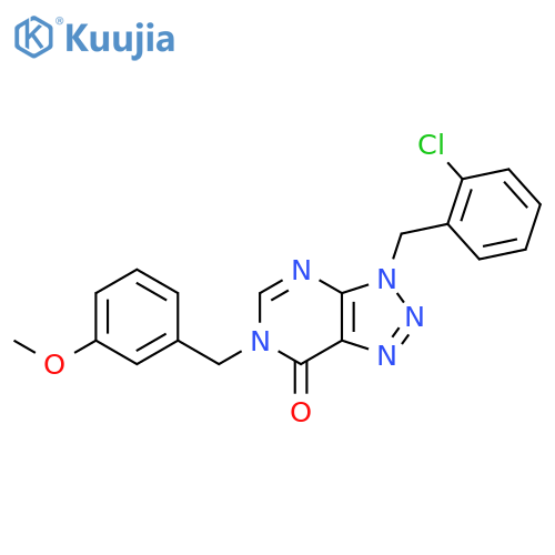 3-[(2-chlorophenyl)methyl]-6-[(3-methoxyphenyl)methyl]-3H,6H,7H-[1,2,3]triazolo[4,5-d]pyrimidin-7-one structure