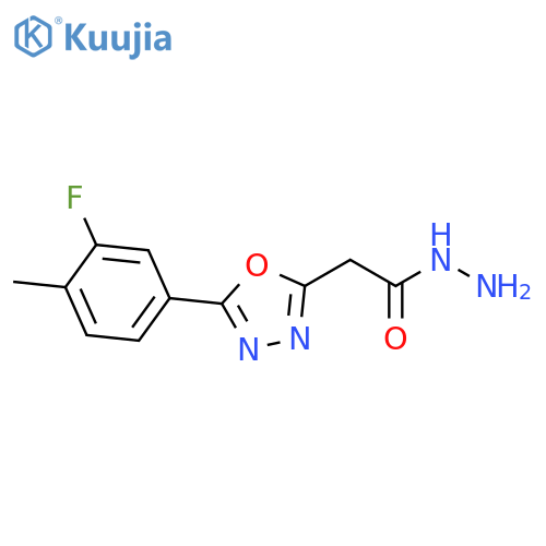2-[5-(3-Fluoro-4-methylphenyl)-1,3,4-oxadiazol-2-yl]acetohydrazide structure