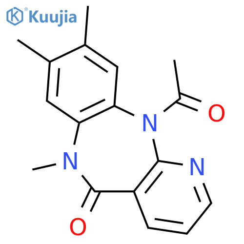 11-acetyl-6,8,9-trimethyl-6,11-dihydro-5H-pyrido[2,3-b][1,5]benzodiazepin-5-one structure