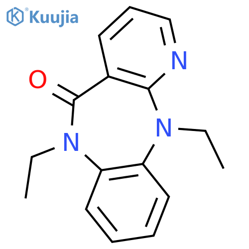 6,11-diethyl-6,11-dihydro-5H-pyrido[2,3-b][1,5]benzodiazepin-5-one structure