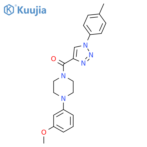 1-(3-methoxyphenyl)-4-[1-(4-methylphenyl)-1H-1,2,3-triazole-4-carbonyl]piperazine structure