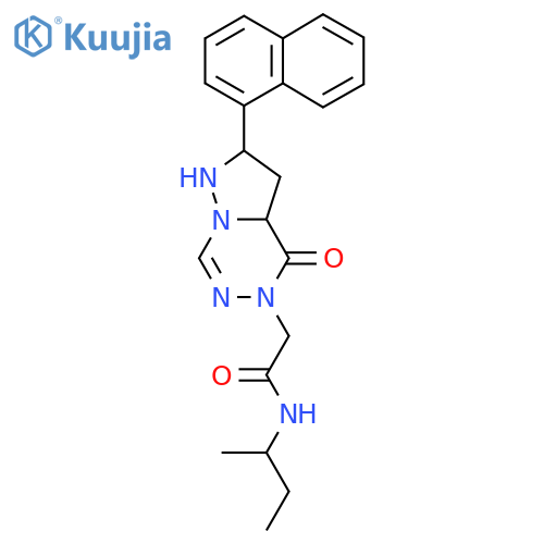 N-(butan-2-yl)-2-[2-(naphthalen-1-yl)-4-oxo-4H,5H-pyrazolo[1,5-d][1,2,4]triazin-5-yl]acetamide structure