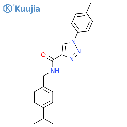 1-(4-methylphenyl)-N-{[4-(propan-2-yl)phenyl]methyl}-1H-1,2,3-triazole-4-carboxamide structure