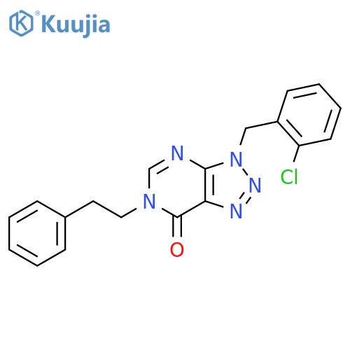 3-[(2-chlorophenyl)methyl]-6-(2-phenylethyl)-3H,6H,7H-[1,2,3]triazolo[4,5-d]pyrimidin-7-one structure