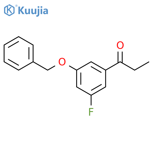 1-Propanone, 1-[3-fluoro-5-(phenylmethoxy)phenyl]- structure