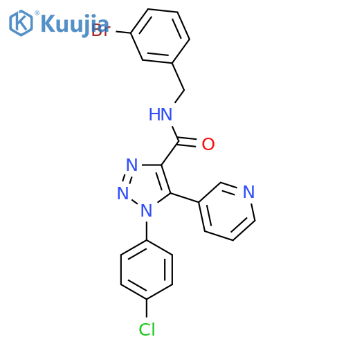N-[(3-bromophenyl)methyl]-1-(4-chlorophenyl)-5-(pyridin-3-yl)-1H-1,2,3-triazole-4-carboxamide structure