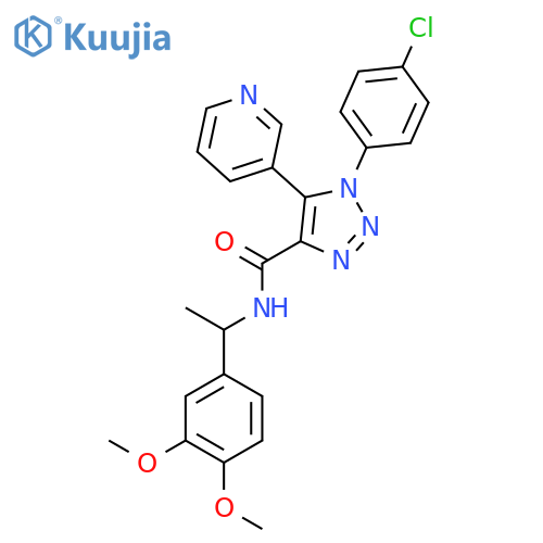 1-(4-chlorophenyl)-N-[1-(3,4-dimethoxyphenyl)ethyl]-5-(pyridin-3-yl)-1H-1,2,3-triazole-4-carboxamide structure