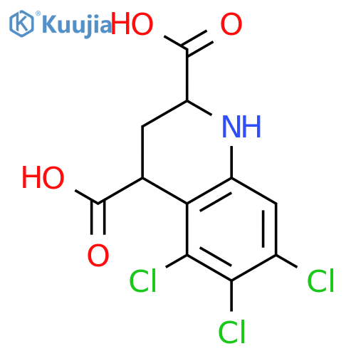 2,4-Quinolinedicarboxylic acid, 5,6,7-trichloro-1,2,3,4-tetrahydro- structure