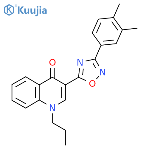 3-3-(3,4-dimethylphenyl)-1,2,4-oxadiazol-5-yl-1-propyl-1,4-dihydroquinolin-4-one structure