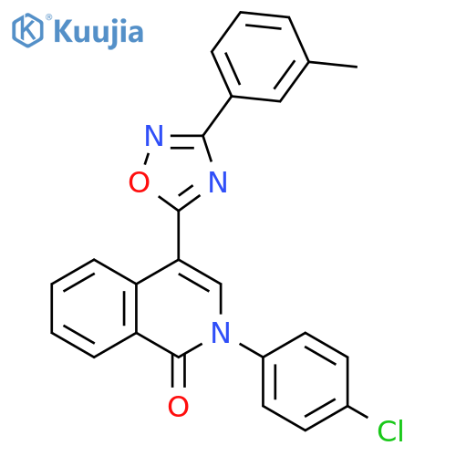 2-(4-chlorophenyl)-4-[3-(3-methylphenyl)-1,2,4-oxadiazol-5-yl]-1,2-dihydroisoquinolin-1-one structure