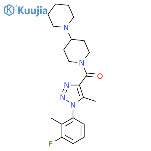 1'-[1-(3-fluoro-2-methylphenyl)-5-methyl-1H-1,2,3-triazole-4-carbonyl]-1,4'-bipiperidine structure