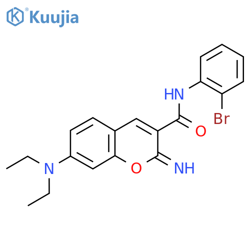 N-(2-bromophenyl)-7-(diethylamino)-2-imino-2H-chromene-3-carboxamide structure