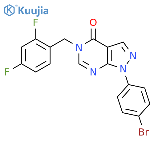 1-(4-bromophenyl)-5-[(2,4-difluorophenyl)methyl]-1H,4H,5H-pyrazolo[3,4-d]pyrimidin-4-one structure