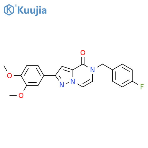2-(3,4-dimethoxyphenyl)-5-[(4-fluorophenyl)methyl]-4H,5H-pyrazolo[1,5-a]pyrazin-4-one structure