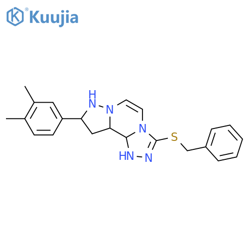 5-(Benzylsulfanyl)-11-(3,4-dimethylphenyl)-3,4,6,9,10-pentaazatricyclo[7.3.0.0^{2,6}]dodeca-1(12),2,4,7,10-pentaene structure