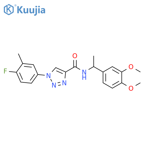 N-[1-(3,4-dimethoxyphenyl)ethyl]-1-(4-fluoro-3-methylphenyl)-1H-1,2,3-triazole-4-carboxamide structure