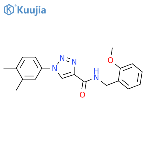 1-(3,4-dimethylphenyl)-N-[(2-methoxyphenyl)methyl]-1H-1,2,3-triazole-4-carboxamide structure