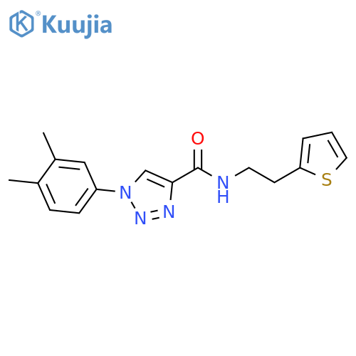 1-(3,4-dimethylphenyl)-N-[2-(thiophen-2-yl)ethyl]-1H-1,2,3-triazole-4-carboxamide structure