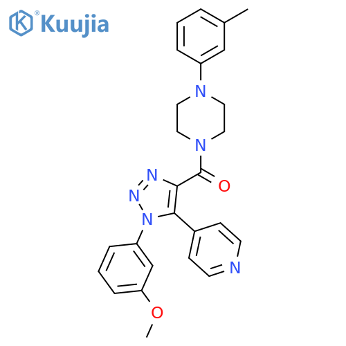 1-[1-(3-methoxyphenyl)-5-(pyridin-4-yl)-1H-1,2,3-triazole-4-carbonyl]-4-(3-methylphenyl)piperazine structure