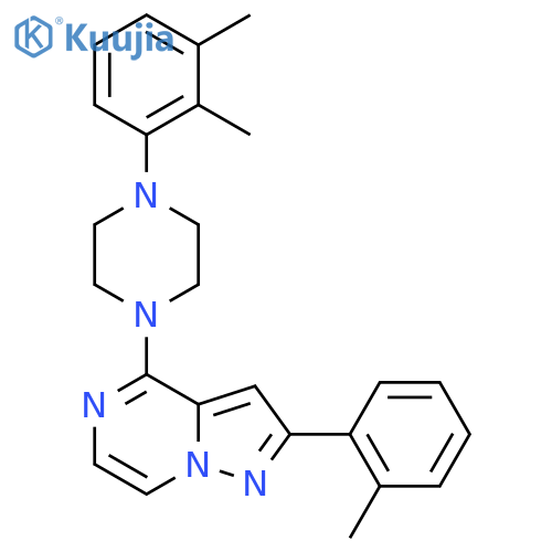 1-(2,3-dimethylphenyl)-4-[2-(2-methylphenyl)pyrazolo[1,5-a]pyrazin-4-yl]piperazine structure