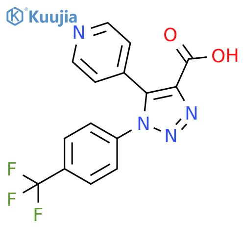 5-pyridin-4-yl-1-4-(trifluoromethyl)phenyl-1H-1,2,3-triazole-4-carboxylic acid structure