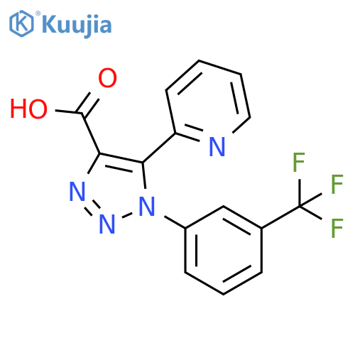 5-pyridin-2-yl-1-3-(trifluoromethyl)phenyl-1H-1,2,3-triazole-4-carboxylic acid structure